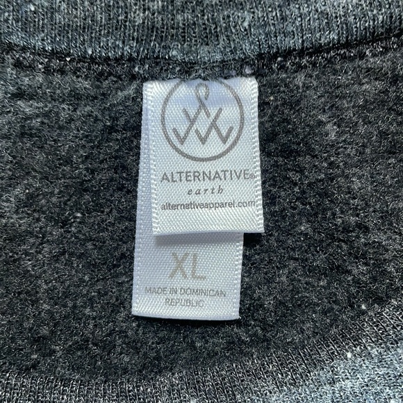 Alternative Apparel Tech Crunch Crewneck Sweatshirt in Charcoal Gray, XL - Picture 3 of 7